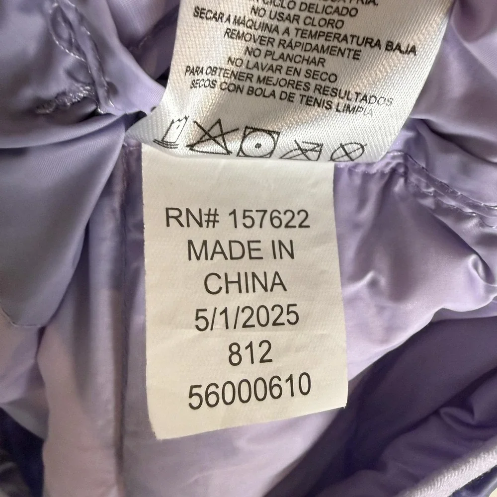 Eddie Bauer Jacket Kids 14-16 Purple Ombre Down Puffer‎ Full Zip Winter Warm